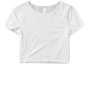 Bella Crop Top Tee - White