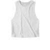 Bella Racerback Cropped Tank - Solid White Blend
