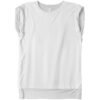 Bella Ladies Flowy Rolled Cuff Muscle Tee - White