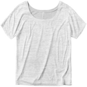 Bella Ladies Slouchy Tee - White Marble
