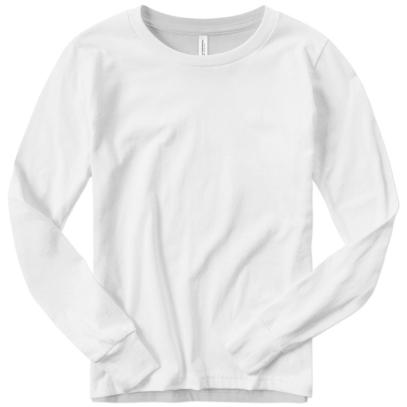 Canvas Youth Longsleeve Jersey T-Shirt - White