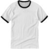 Next Level Fine Jersey Ringer Tee - White/Black
