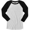 Next Level Triblend Baseball Raglan Tee - Vintage Black/Heather White