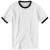 Port and Company Cotton Ringer Tee - White/Jet Black